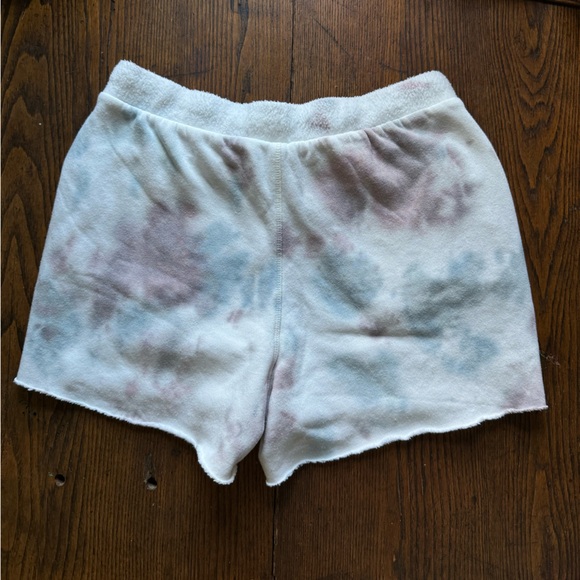 Free People Kelly Washed shorts tie dye white fleece XS drawstring sweatpants - Picture 4 of 8